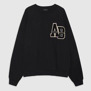 ANINE BING Miles Oversized Letterman Sweatshirt
